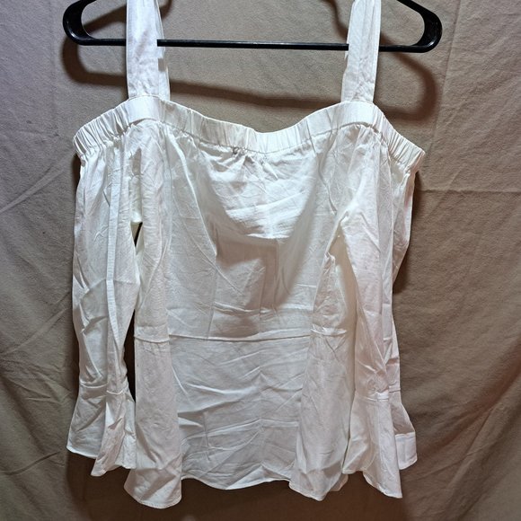 Women's white summer blouse - Picture 1 of 6